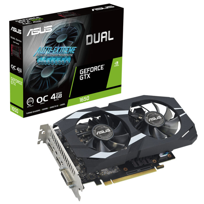 Asus 4GB DUAL-GTX1650-O4GD6-P-EVO GDDR6 128Bit 1650MHz OC HDMI DP