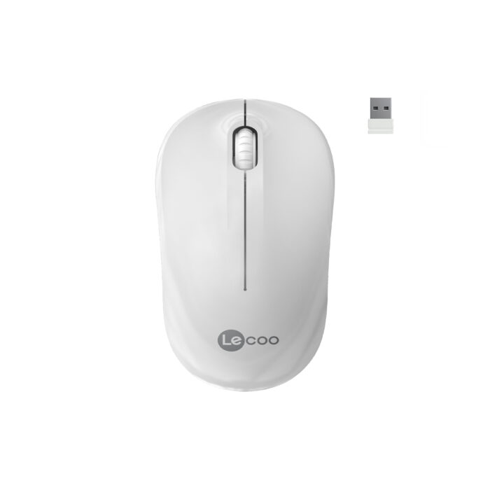 LENOVO LECOO WS206 KABLOSUZ 1200DPI 3 TUŞLU OPTİK MOUSE BEYAZ