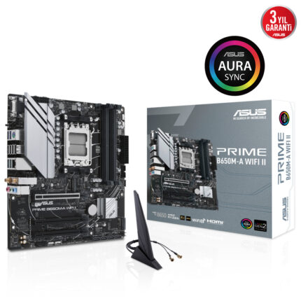 Asus PRIME B650M-A WIFI II AM5 DDR5 6400(OC) HDMI DP M.2 USB3.2 BT GBit mATX