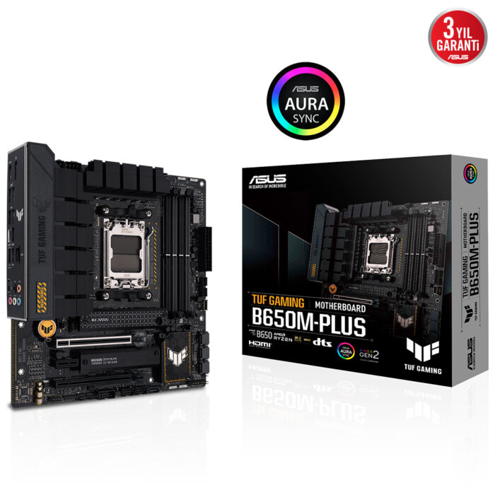 Asus TUF GAMING B650M-PLUS AM5 DDR5 6400(OC) HDMI DP M.2 USB3.2 mATX