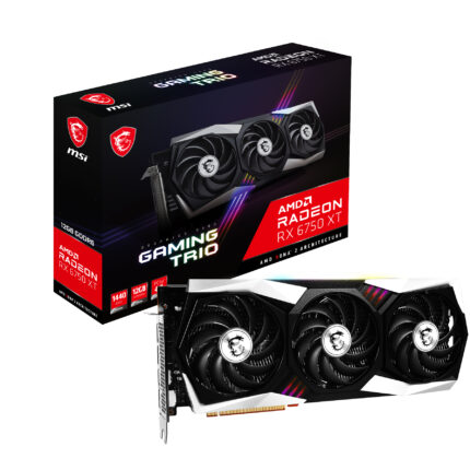 MSI 12GB RADEON RX 6750 XT GAMING TRIO 12G GDDR6 192Bit PCIE 4.0 HDMI 3xDP