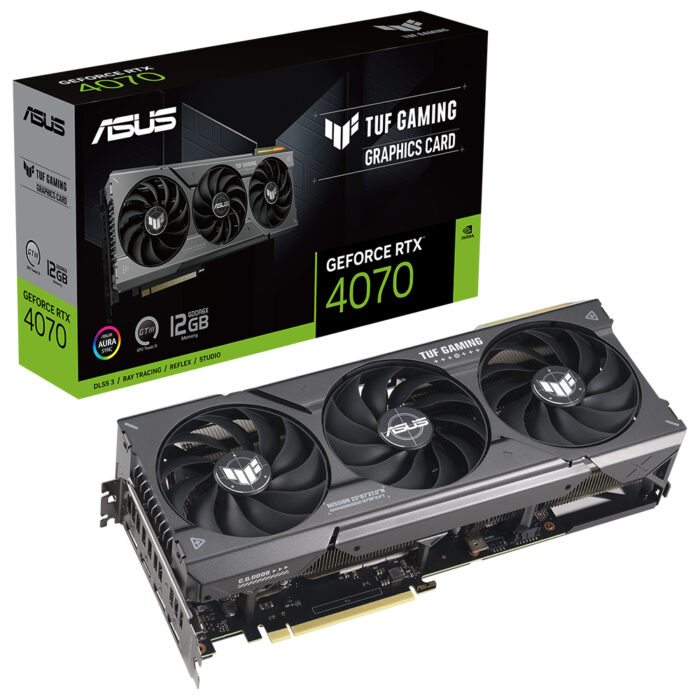 Asus 12GB GEFORCE RTX 4070 TUF-RTX4070-O12G-GAMING GDDR6X [192Bit] OC HDMI 3xDP