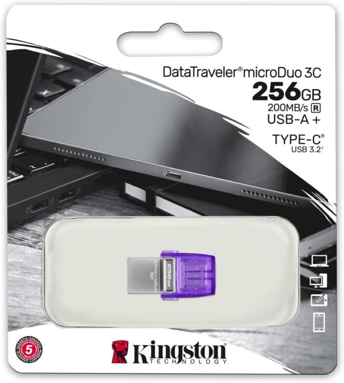 Kingston 256GB DataTraveler Microduo Typc C USB Bellek (DTDUO3CG3/256GB)