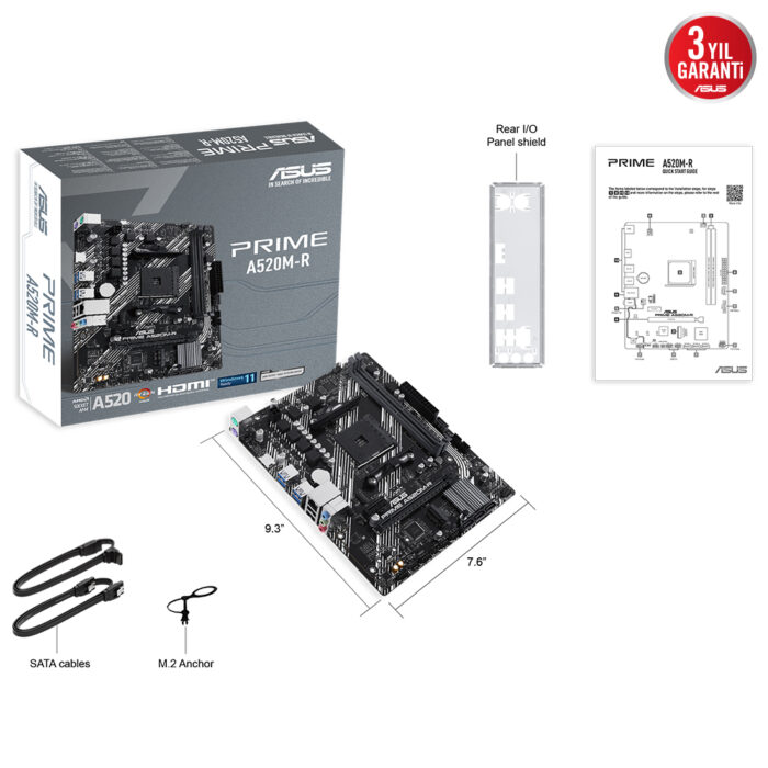 Asus PRIME A520M-R AM4 DDR4 5100 HDMI USB3.2 mATX