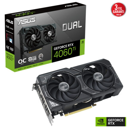 Asus 8GB DUAL-RTX4060TI-O8G GDDR6 [128Bit] RGB DLSS3 HDMI 3xDP