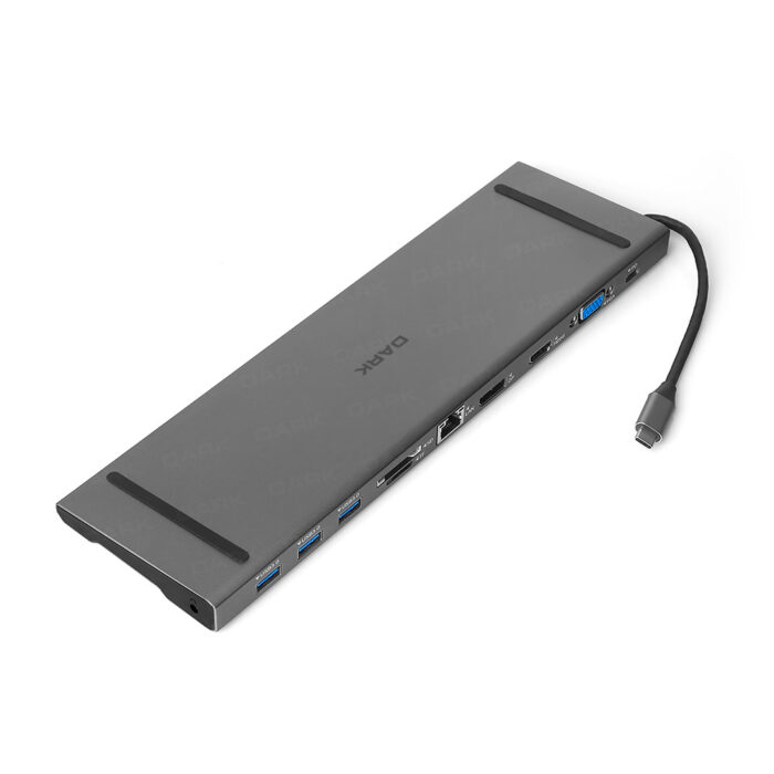 Dark USB 3.1/ 11 in 1 Ethernet/USB-C PD/HDMI/VGA/TF SD/USB 3.0/Hub [DK-AC-U31X45