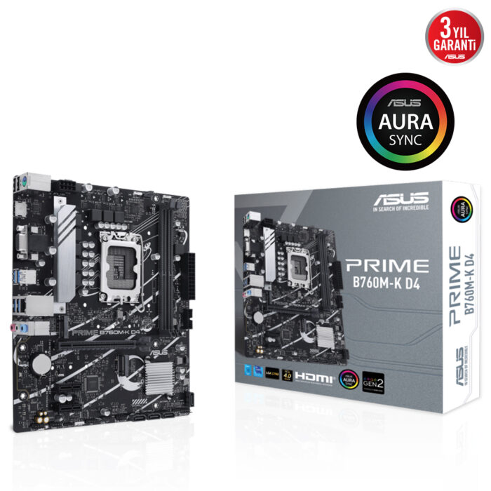 Asus PRIME B760M-K D4 1700P DDR4 5333(OC) HDMI VGA M.2 mATX