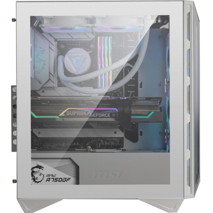 MSI MPG GUNGNIR 110R WHITE PSU Yok 3xA-RGB Fan 1x12cm Fan T-Glass ATX Kasa