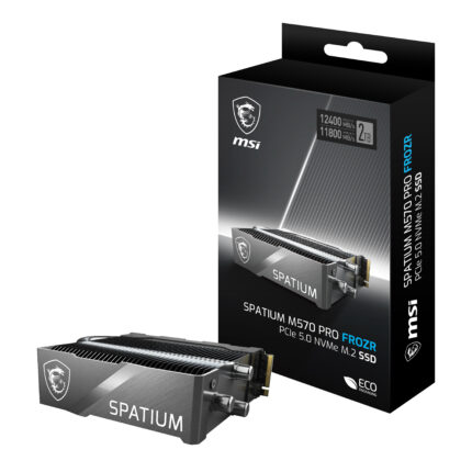 MSI 2TB SPATIUM M570 PRO PCIe 5.0 NVMe M.2 2TB FROZR SSD 12400-11800 MB/s