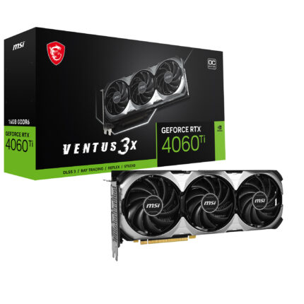 MSI 16GB GEFORCE RTX 4060 TI VENTUS 3X 16G OC GDDR6 128Bit PCIE 4.0 HDMI 3xDP