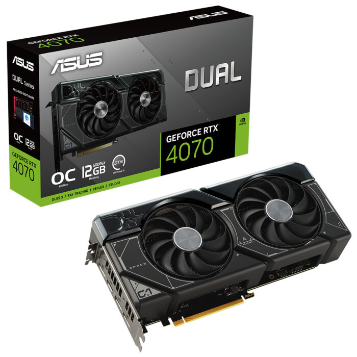 Asus 12GB DUAL-RTX4070-O12G GDDR6X 192Bit OC DLSS3 HDMI 2xDP