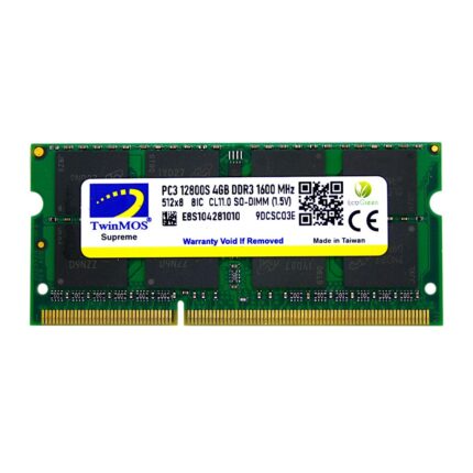 TwinMOS 4GB 1600MHz DDR3 SO-DIMM Ram 1.5V (MDD34GB1600N)