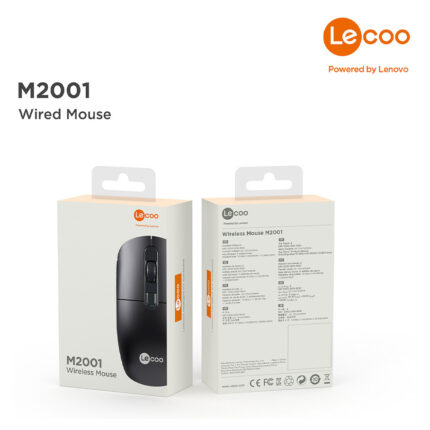 LENOVO LECOO M2001 USB KABLOSUZ MOUSE SİYAH