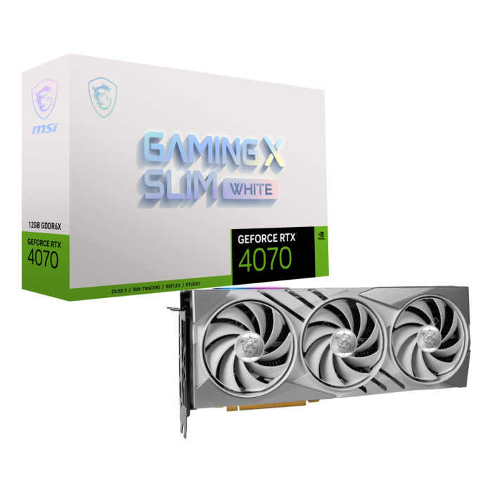 MSI 12GB GEFORCE RTX 4070 GAMING X SLIM WHITE 12G GDDR6X 192Bit PCIE 4.0 HDMI DP