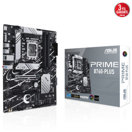 Asus PRIME B760-PLUS DDR5 1700P 7200(OC) HDMI DP VGA M2 RGB ATX