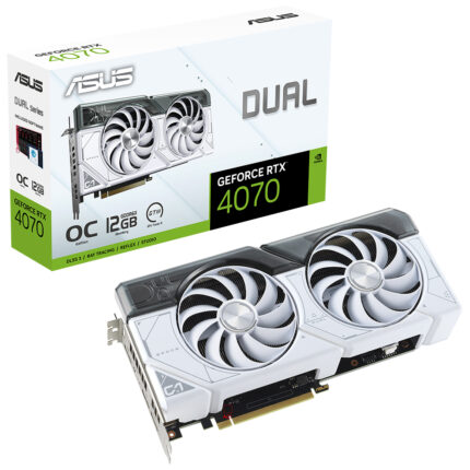 Asus 12GB DUAL-RTX4070-O12G-WHITE GDDR6X 192Bit OC DLSS3 Beyaz HDMI 3xDP