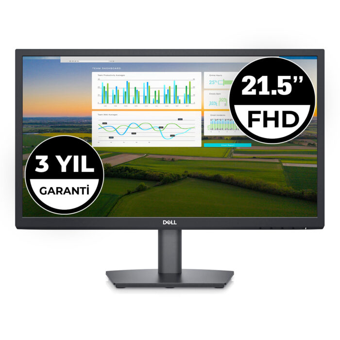 Dell 21.5 E2222H FullHD 5ms 60Hz DP/VGA VA Monitör ( 3 Yıl Garantili )