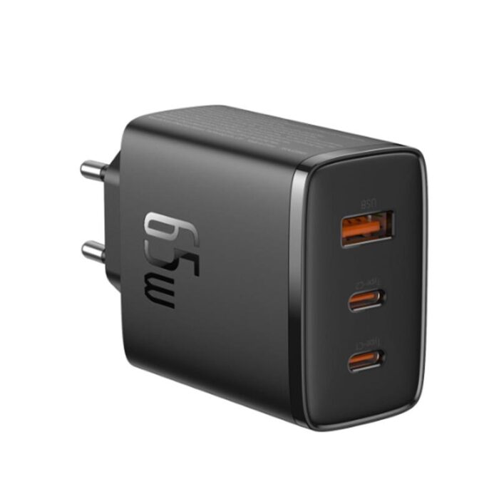 Baseus CUBE PRO 2C+U 65W (Siyah) Hızlı Şarj Cihazı USB-TYPE-C(P10152301113-00)