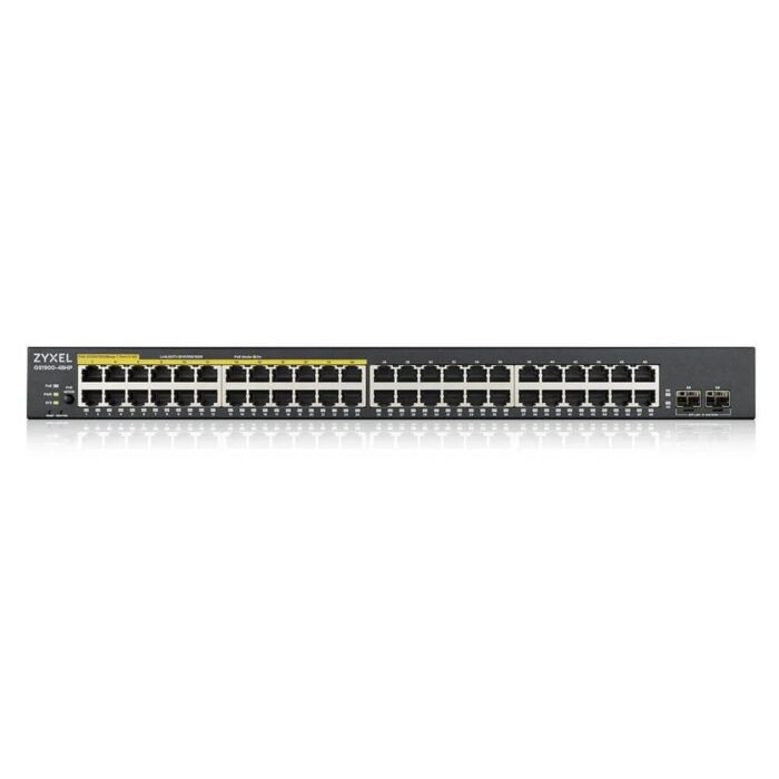 Zyxel 48Port GS1900-48HP V2 24PoE(170W)+24Gbit+2SFP L2 Yönetilebilir Switch