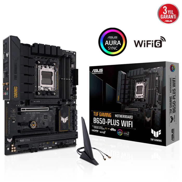 Asus TUF GAMING B650-PLUS WIFI AM5 DDR5 6400(OC) HDMI DP M.2 USB3.2 Wifi 6 ATX