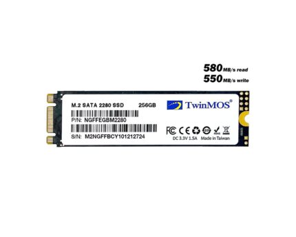 Twinmos 256GB 580-550MB/s M2 Sata SSD Siyah (NGFFEGBM2280)