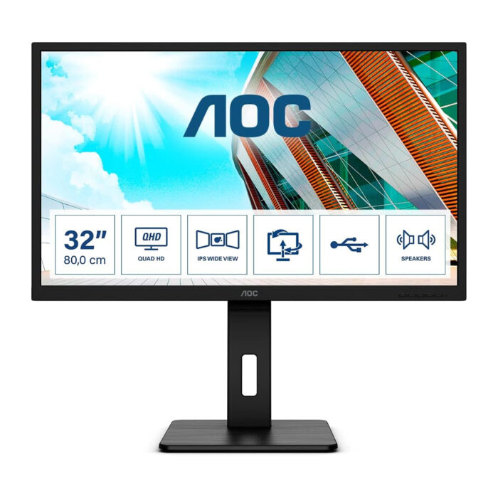 Aoc 31.5 Q32P2 QHD(2560x1440) 75Hz 4ms Dp/Hdmi IPS Monitör