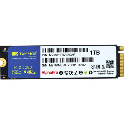 TwinMOS 1TB AlphaPro NVMe M.2 PCle Gen3 3600-3250MB/s (NVMe1TB2280AP)