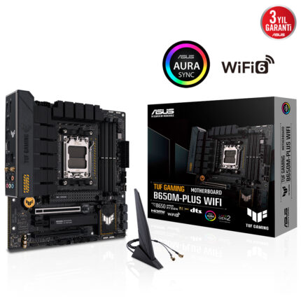 Asus TUF GAMING B650M-PLUS WIFI AM5 DDR5 6400(OC) HDMI DP M.2 USB3.2 Wifi 6 mATX