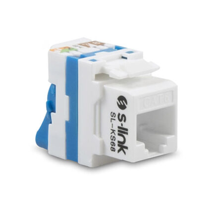 S-link SL-KS68 Cat6 UTP 180 Derece Keystone Jack Çevirmeli