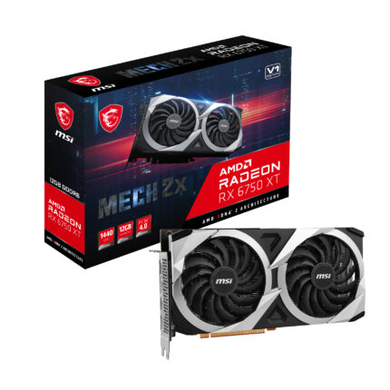 MSI 12GB RADEON RX 6750 XT MECH 2X 12G V1 GDDR6 192Bit PCIE 4.0 HDMI 3xDP