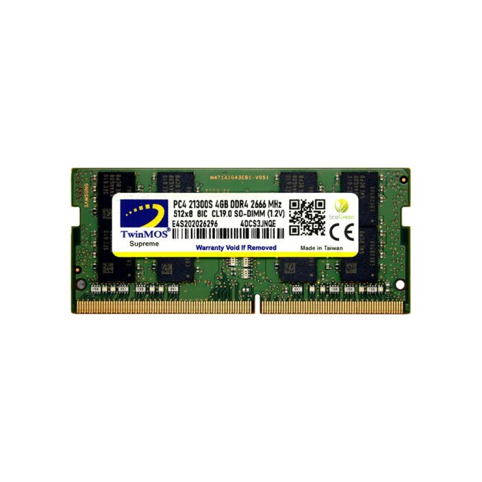 Twinmos Sodimm 4GB 2666Mhz DDR4 Kutulu Notebook Bellek (MDD44GB2666N)