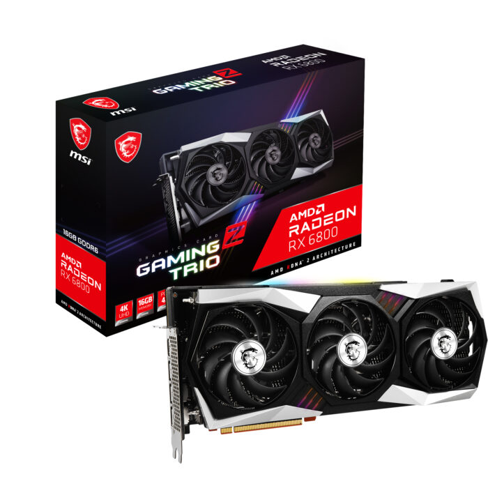 MSI 16GB RADEON RX 6800 GAMING Z TRIO 16G GDDR6 256Bit PCIE 4.0 HDMI 3xDP