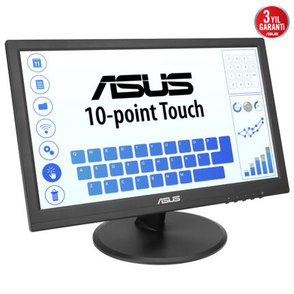 15.6" Asus VT168HR 10ms 60Hz 1366x768 Touch HDMI USB Vesa Monitör