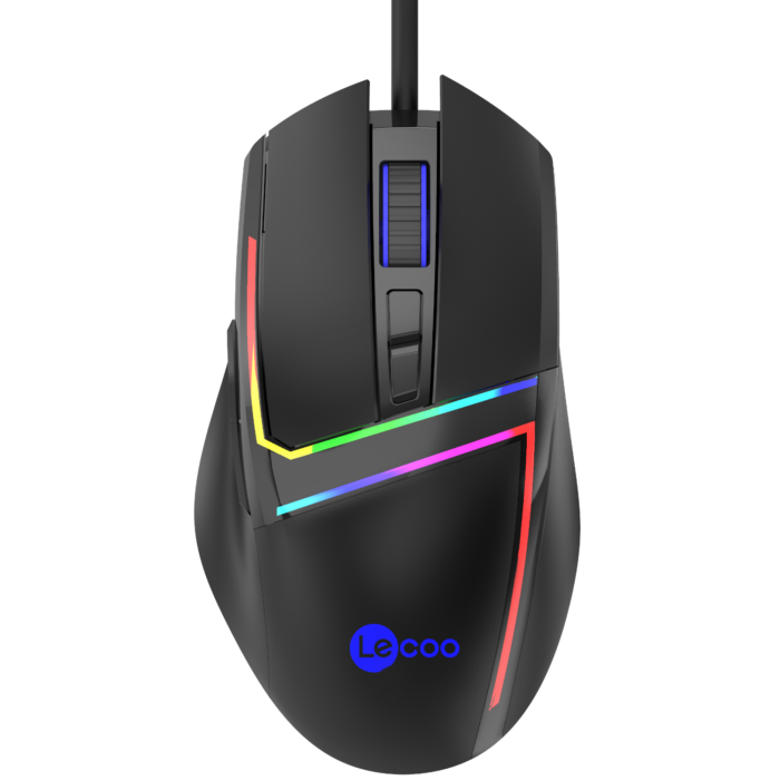 LENOVO LECOO SİYAH MS106 KABLOLU RGB LED AYDINLATMALI 3200DPI 7 TUŞLU MOUSE