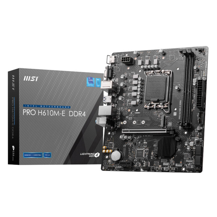 MSI PRO H610M-E DDR4 1700P DDR4 3200(OC) HDMI VGA M.2 USB3.2 GLan mATX