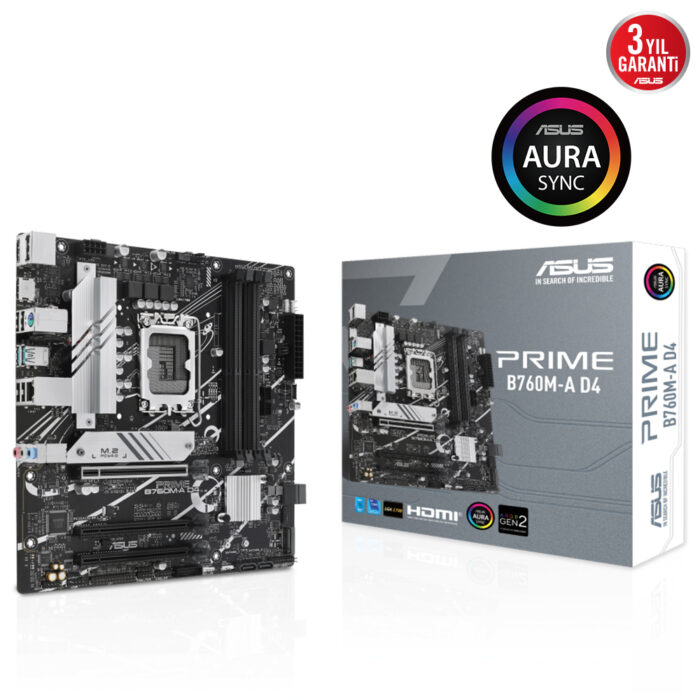 Asus PRIME B760M-A D4 1700P DDR4 5333(OC) HDMI DP M.2 mATX