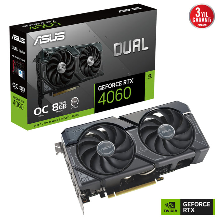 Asus 8GB DUAL-RTX4060-O8G GDDR6 [128Bit] HDMI 3xDP