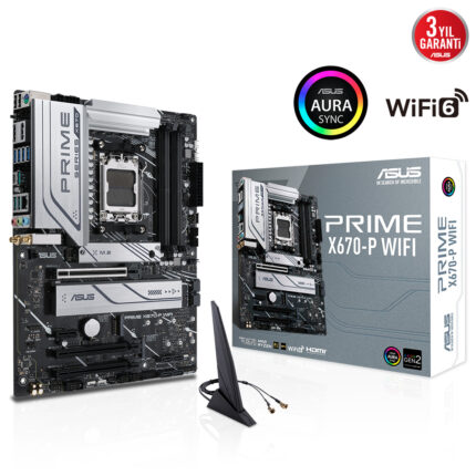 Asus PRIME X670-P WIFI AMD X670 DDR5 USB3.2 M.2 DP/HDMI PCI 4.0 AM5 Anakart