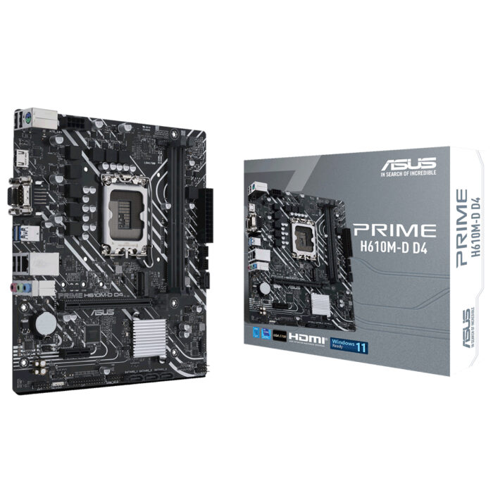 Asus PRIME H610M-D DDR5 1700P 5600(OC) HDMI VGA M2 COM mATX (96GB Kadar)