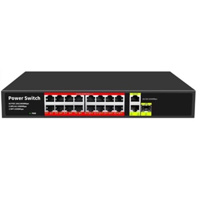 URANIUM POE-G1621SFP-300W 16 PORT GIGABIT+2XGB RJ45+1XSFP UPLINK POE RACKMOUNT S