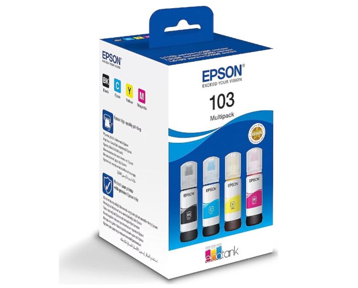 Epson 103 EcoTank 4 Renk Çoklu Paket (CMYK)