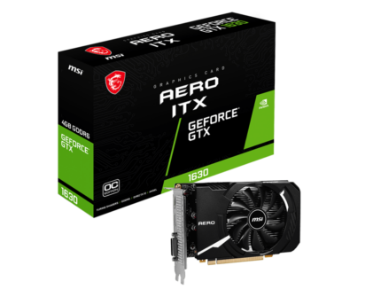 MSI 4GB GEFORCE GTX 1630 AERO ITX 4G OC GDDR6 [64Bit] HDMI DP DVI-D