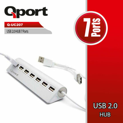 Qport 7 Port USB 2.0 Çoklayıcı Metal (Q-UC207)