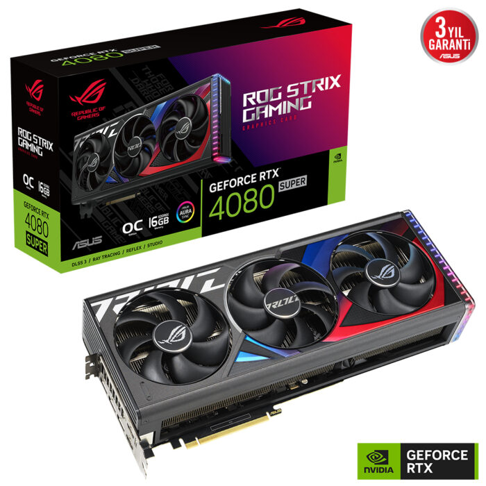 Asus 16GB ROG-STRIX-RTX4080S-O16G-GAMING GDDR6X 256Bit OC 2xHDMI 3xDP RGB DLSS3