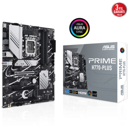 Asus PRIME H770-PLUS 1700P DDR5 7200(OC) HDMI DP M2 RGB ATX 192GB Ram