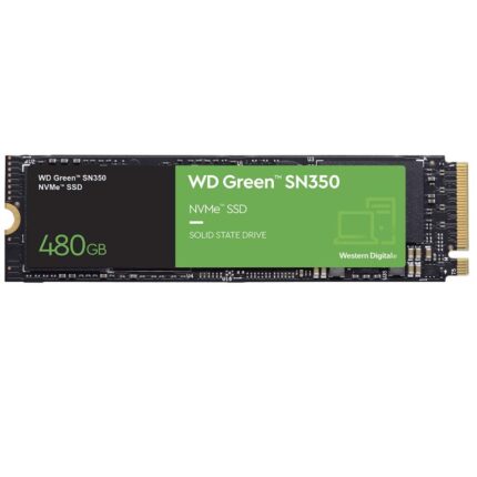 WESTERN DIGITAL WDS480G2G0C Green SN350 M.2 480GB (2400/1650MB/s) PCIe + NVMe (TLC) SSD Disk (22x80MM)