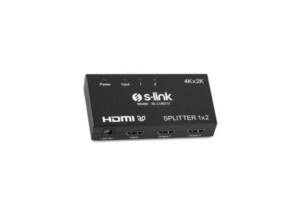 S-LINK SL-LU6212 2 Port 4K*2K HDMI Splitter (Çoklayıcı) Adaptörlü