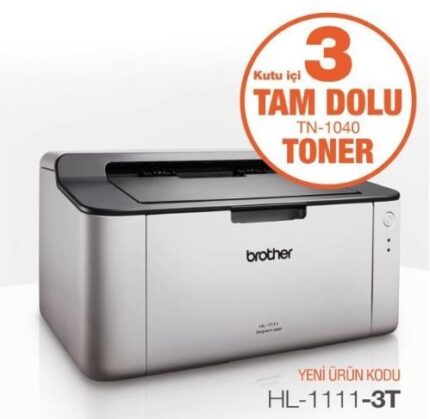 BROTHER HL-1111-3T Mono Lazer A4 Mono Usb Yazıcı 3 Tam dolu toner