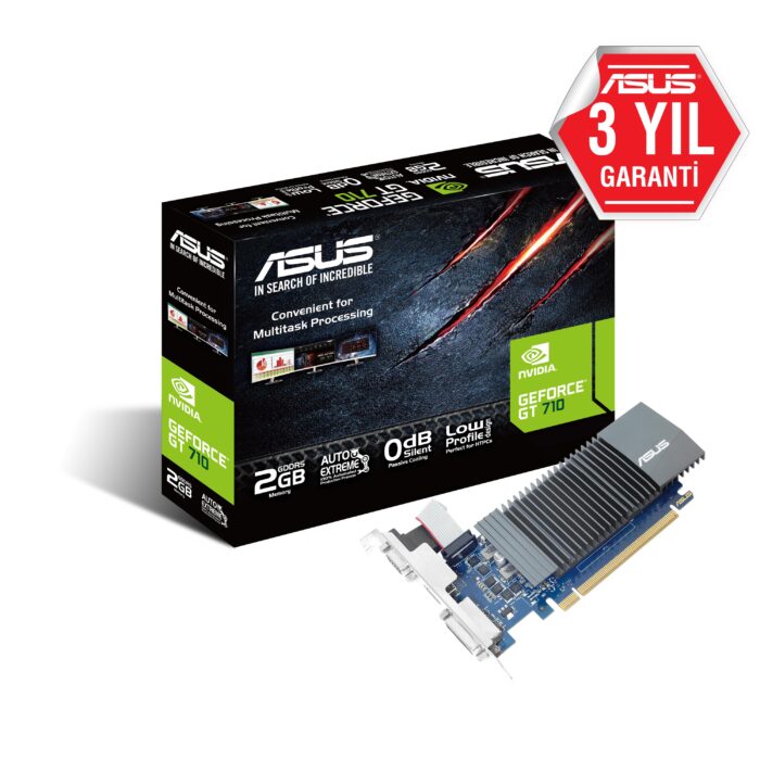 ASUS GT710-SL-2GD5-BRK-EVO 2GB Geforce GT710 GDDR5 64bit HDMI DVI VGA 16x Ekran Kartı