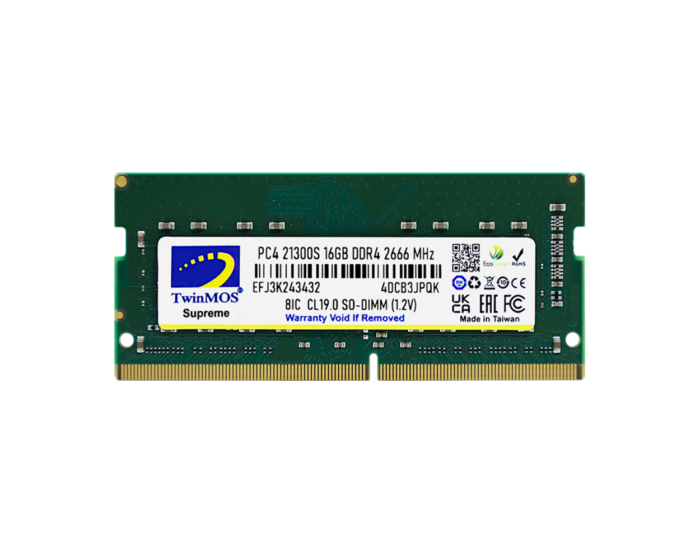 TWINMOS MDD416GB2666N 16GB (Tek Parça) DDR4 2666Mhz Notebook Bellek